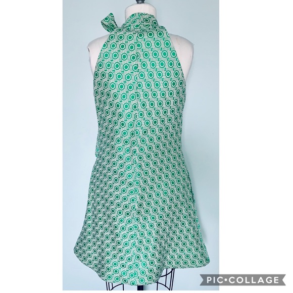 Tish Cox Courtney Green Geo Dress Small NWT - Picture 5 of 8